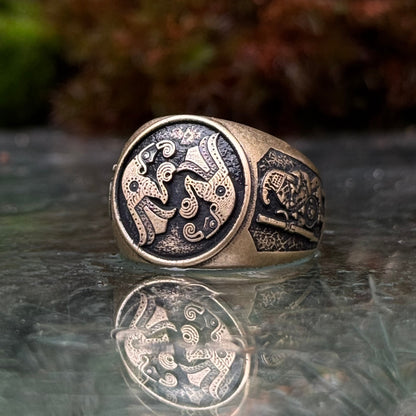 Norse ravens ring