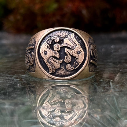 Norse ravens ring