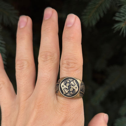Norse ravens ring