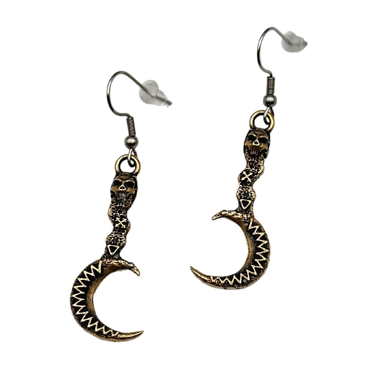 Morana's Sickle bronze earrings Bronze