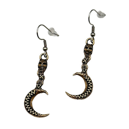 Morana's Sickle bronze earrings Bronze