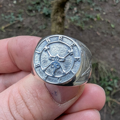 Beelzebub demon sigil ring from silver