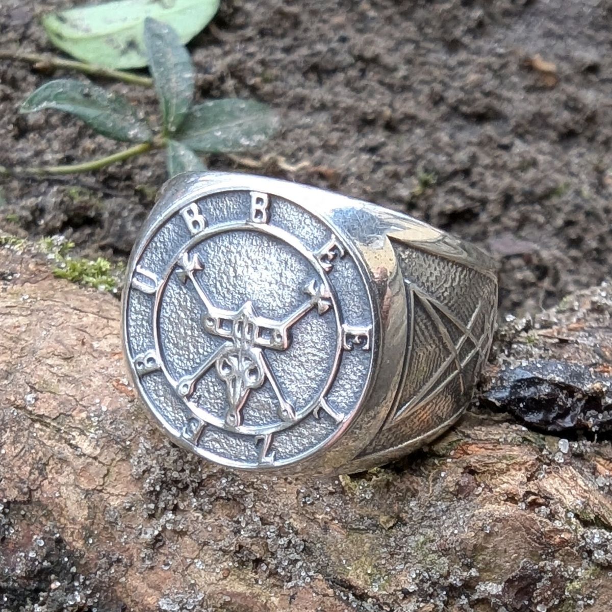 Beelzebub demon sigil ring from silver