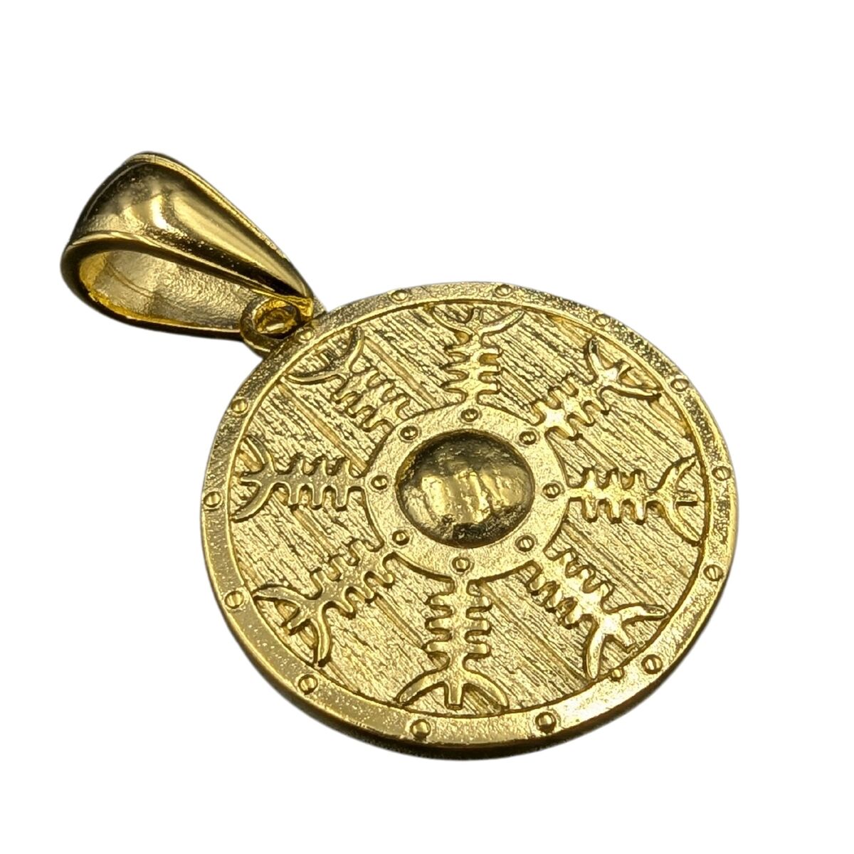 Helm of Awe on Viking shield pendant