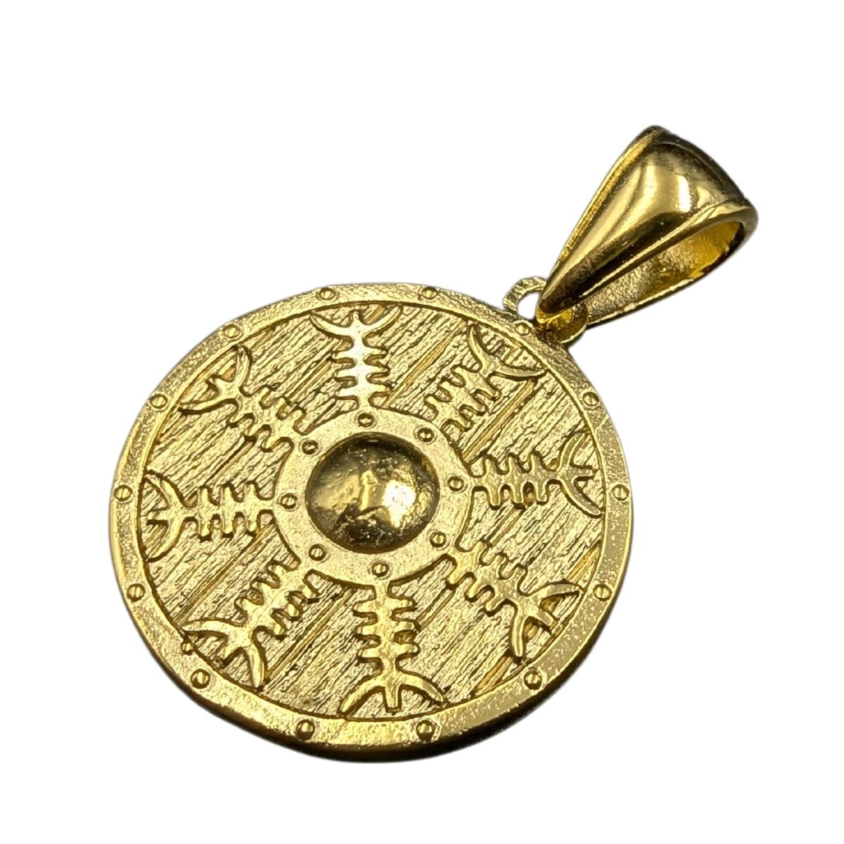 Helm of Awe on Viking shield pendant