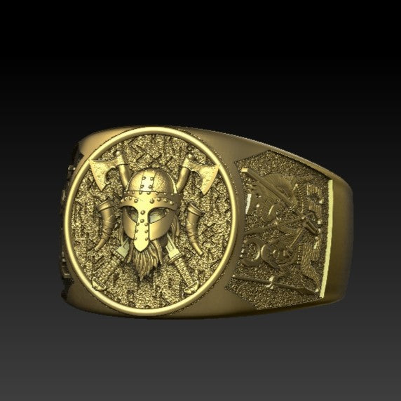 Viking warrior signet ring