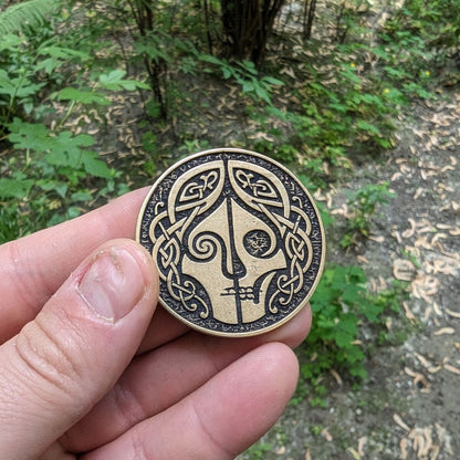 Hel goddess bronze coin   