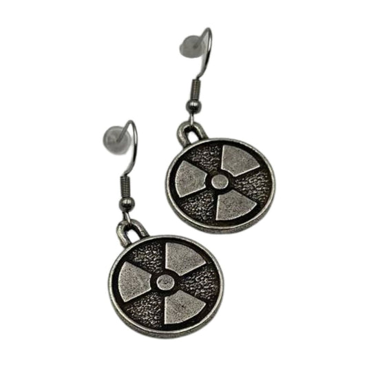 Radiation symbol earrings