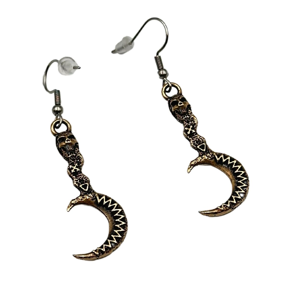 Morana's Sickle bronze earrings