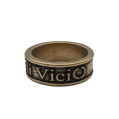 Veni Vidi Vici Roman bronze ring   