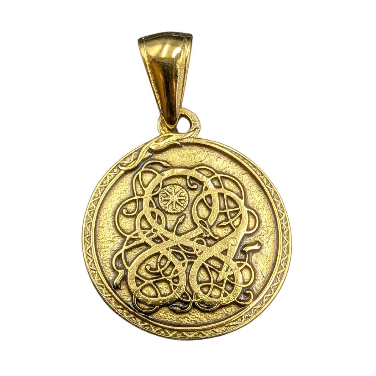 Aegishjalmur pendant with serpent