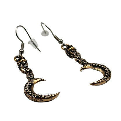 Morana's Sickle bronze earrings