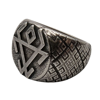 Chernobog Ring – Slavic God of Darkness and Fate – Ancient Mythology Talisman.
