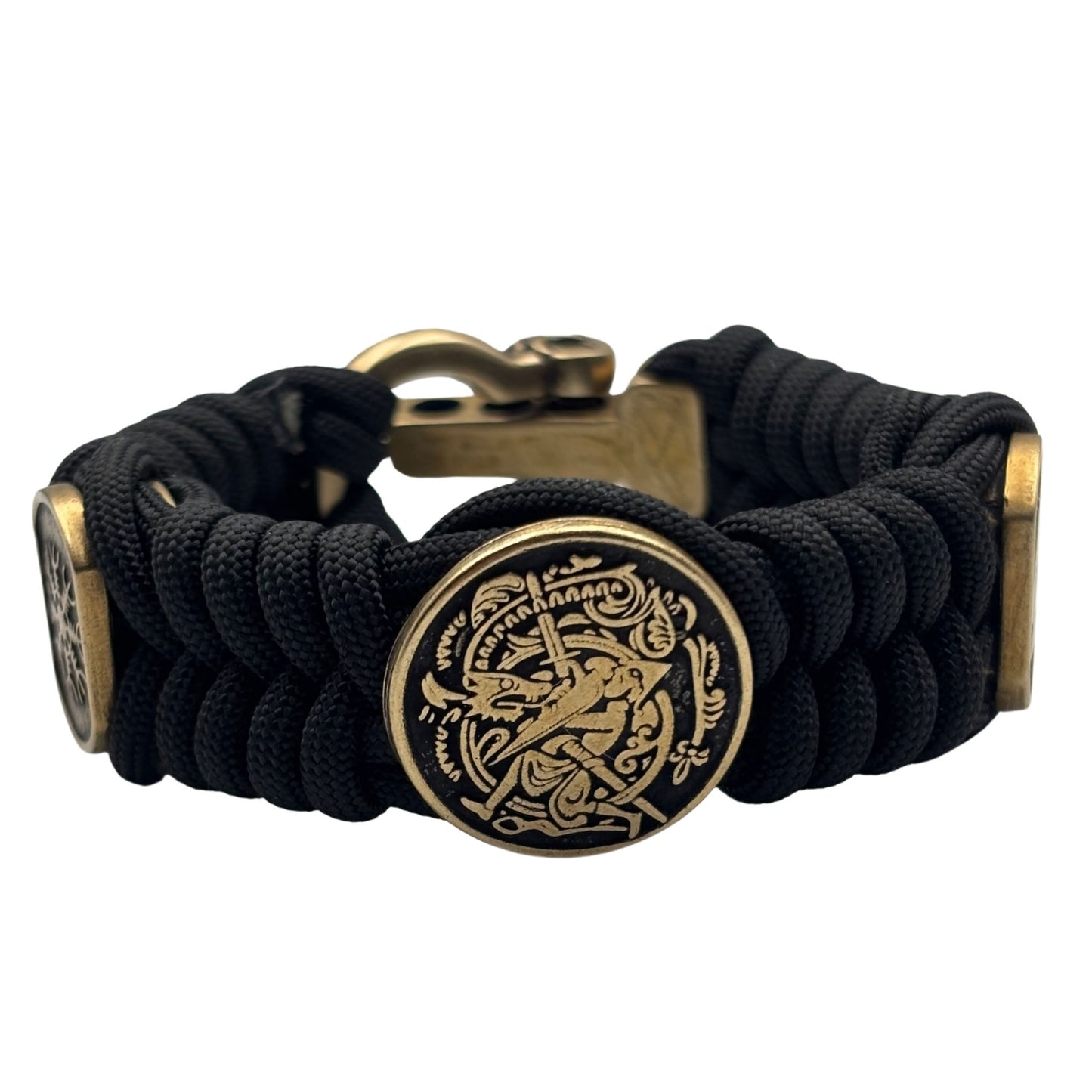 Sigurd and Fafnir Paracord Bracelet 6 inch | 15 Cm Black