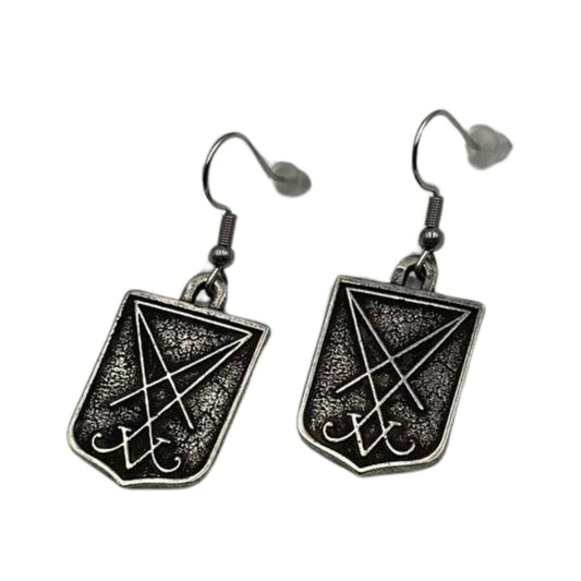 Lucifer sigil earrings