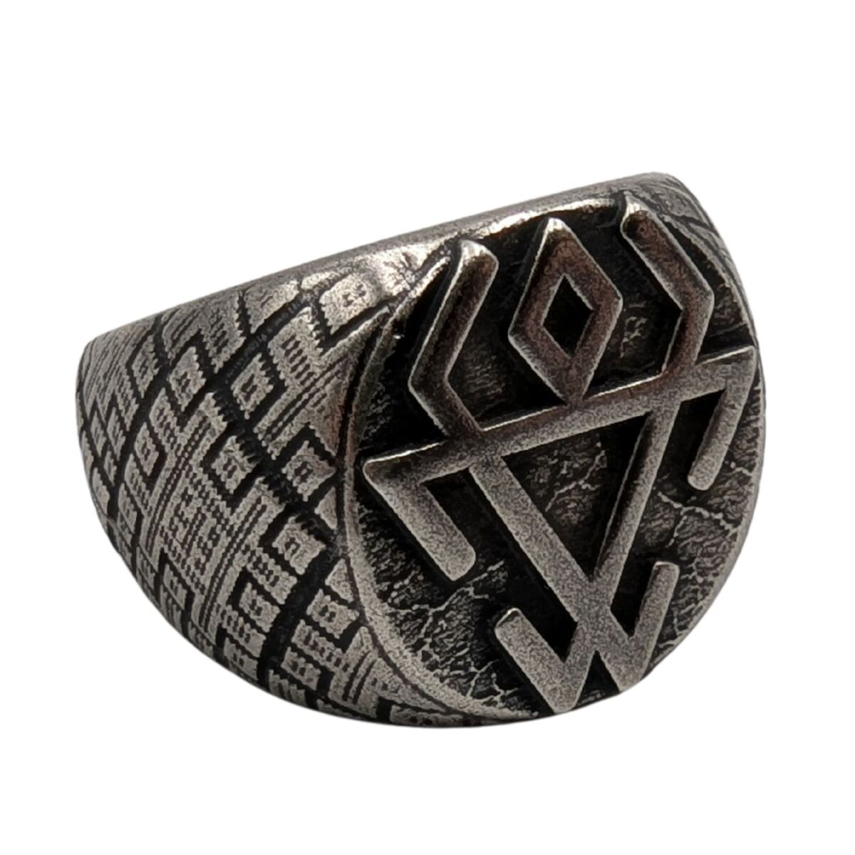 Chernobog Ring – Slavic God of Darkness and Fate – Ancient Mythology Talisman. 6 US Silver plating