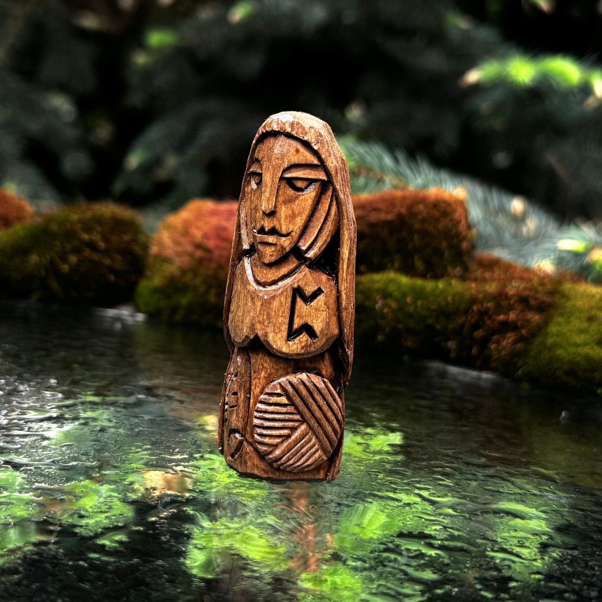Frigg Wooden Figurine