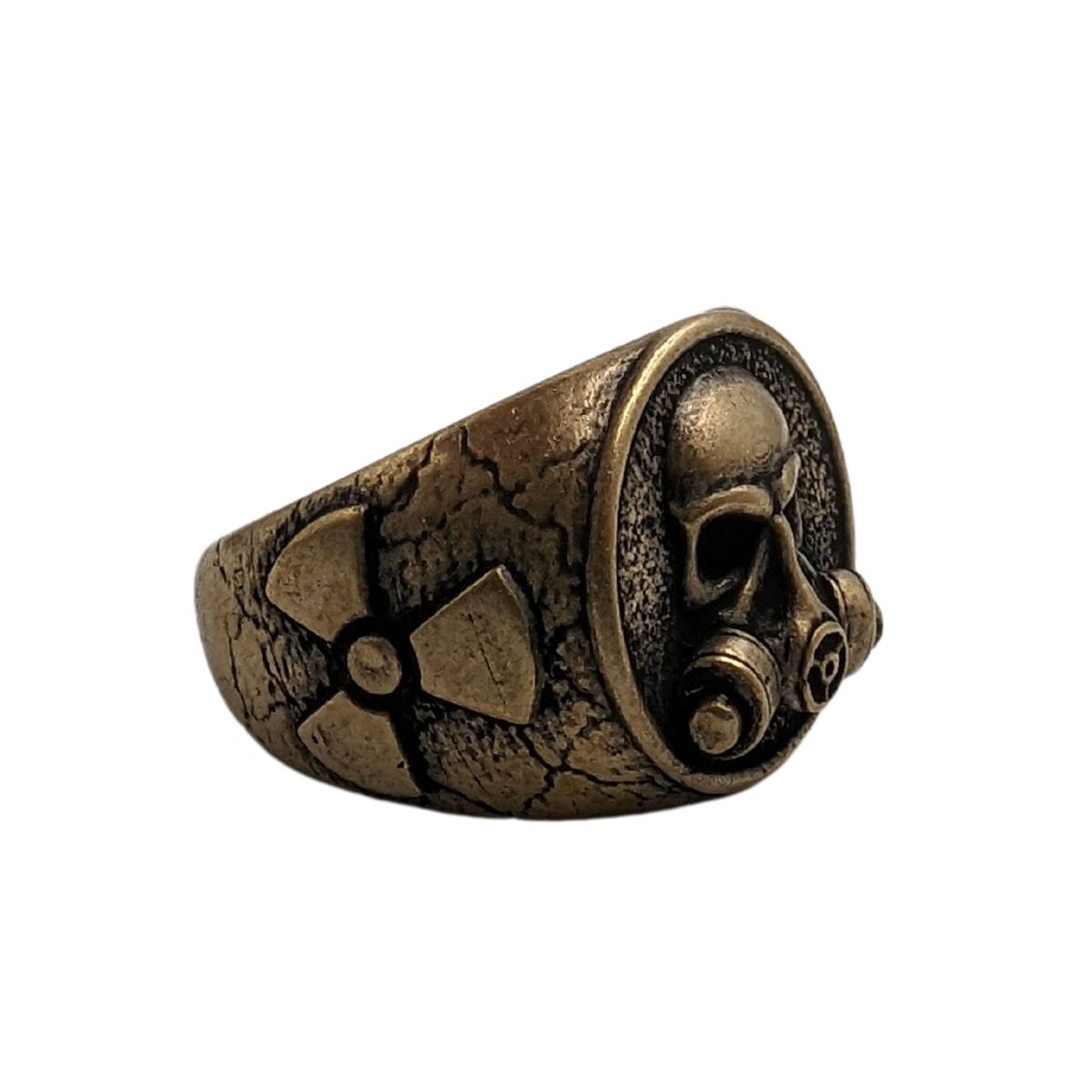 Gas Mask bronze ring   