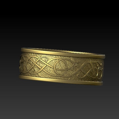 Norse Urnes ornament rings 6 US Gold plating