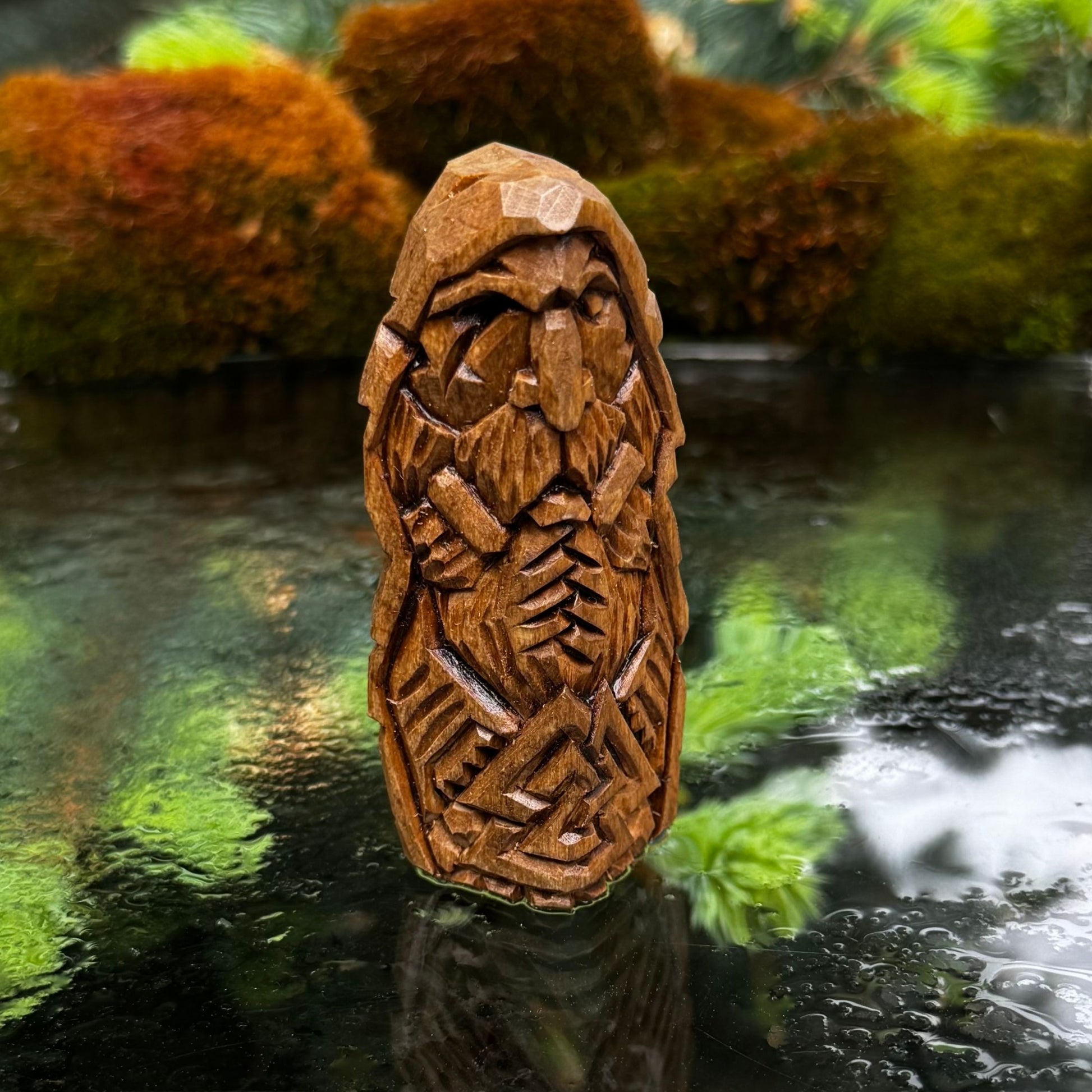 Odin Wooden Figurine