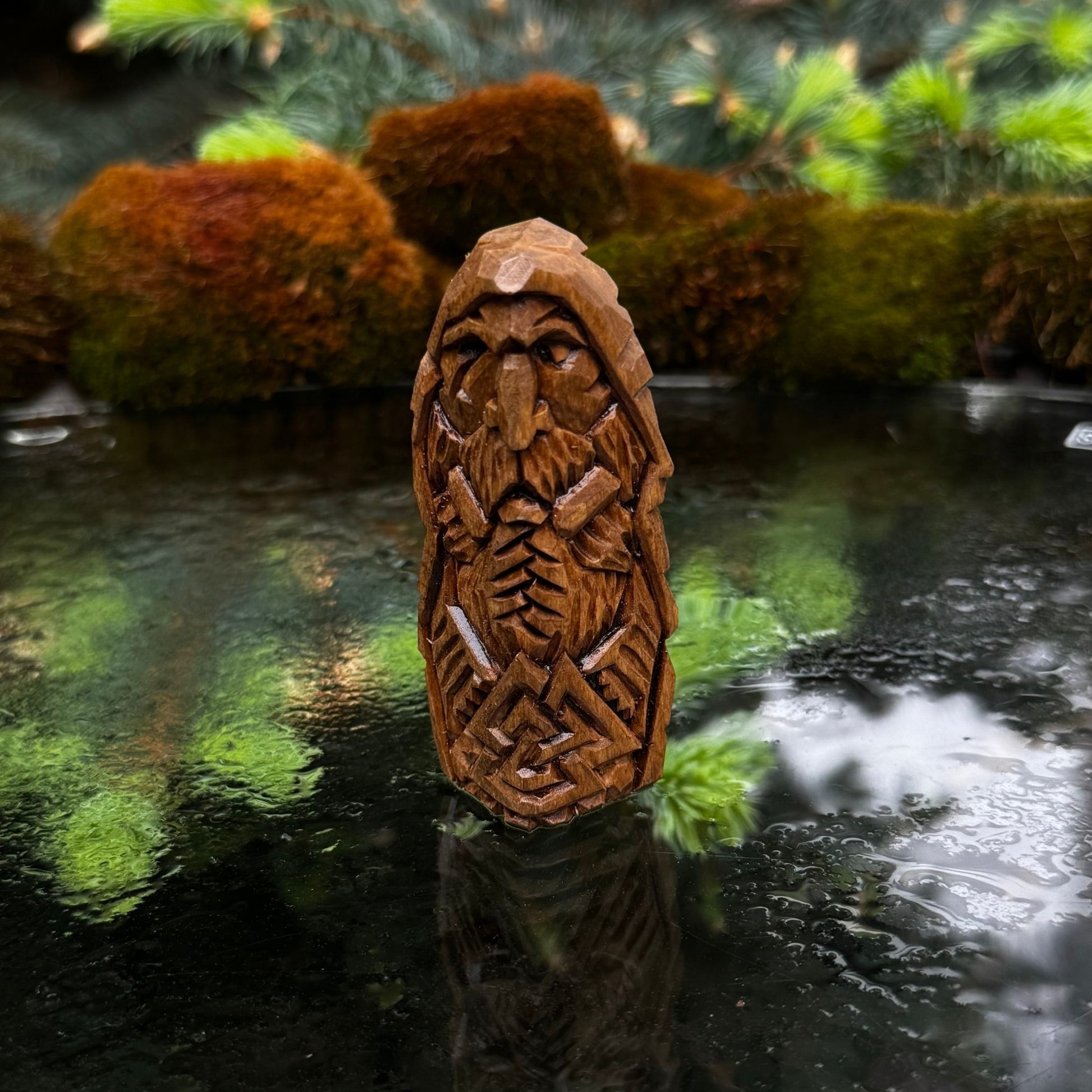 Odin Wooden Figurine