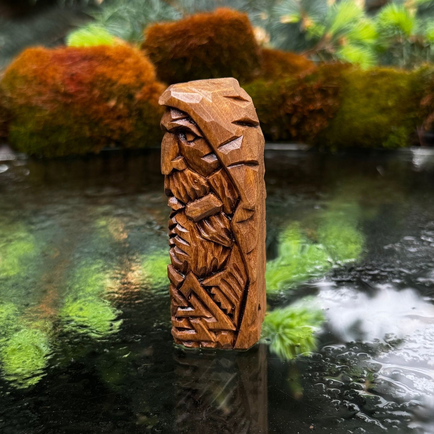 Odin Wooden Figurine