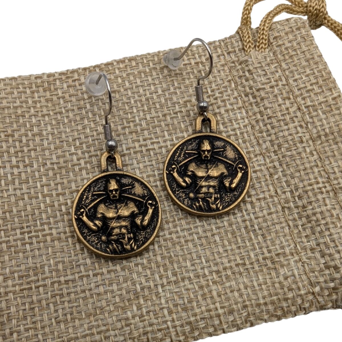 Ukrainian Cossack bronze earrings