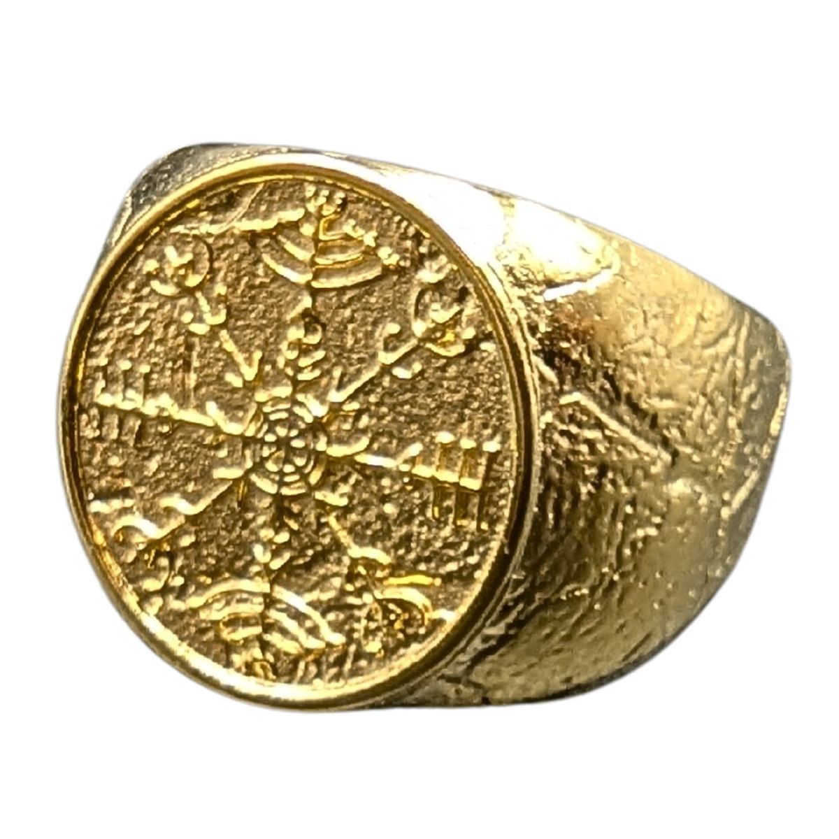 Veldismagn ring from bronze 6 US Gold plated bronze