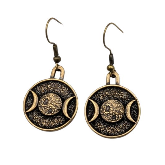Triple moon earrings