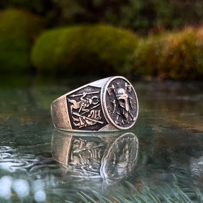 Viking warrior signet ring