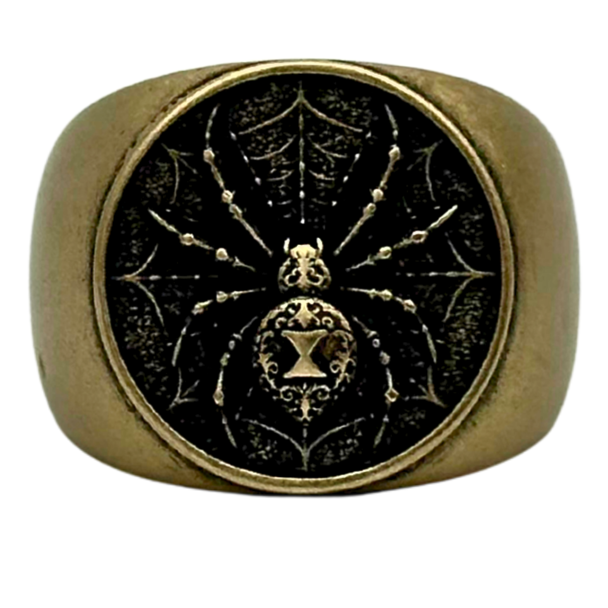 Black Widow Spider Ring 6 US Bronze