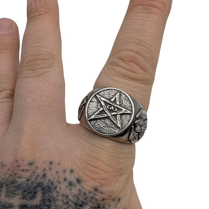 Elder sign symbol ring
