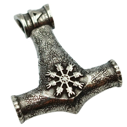 Mjolnir pendant with runes Silver 925