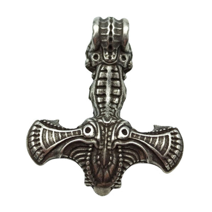 Hammer of Thor skull pendant