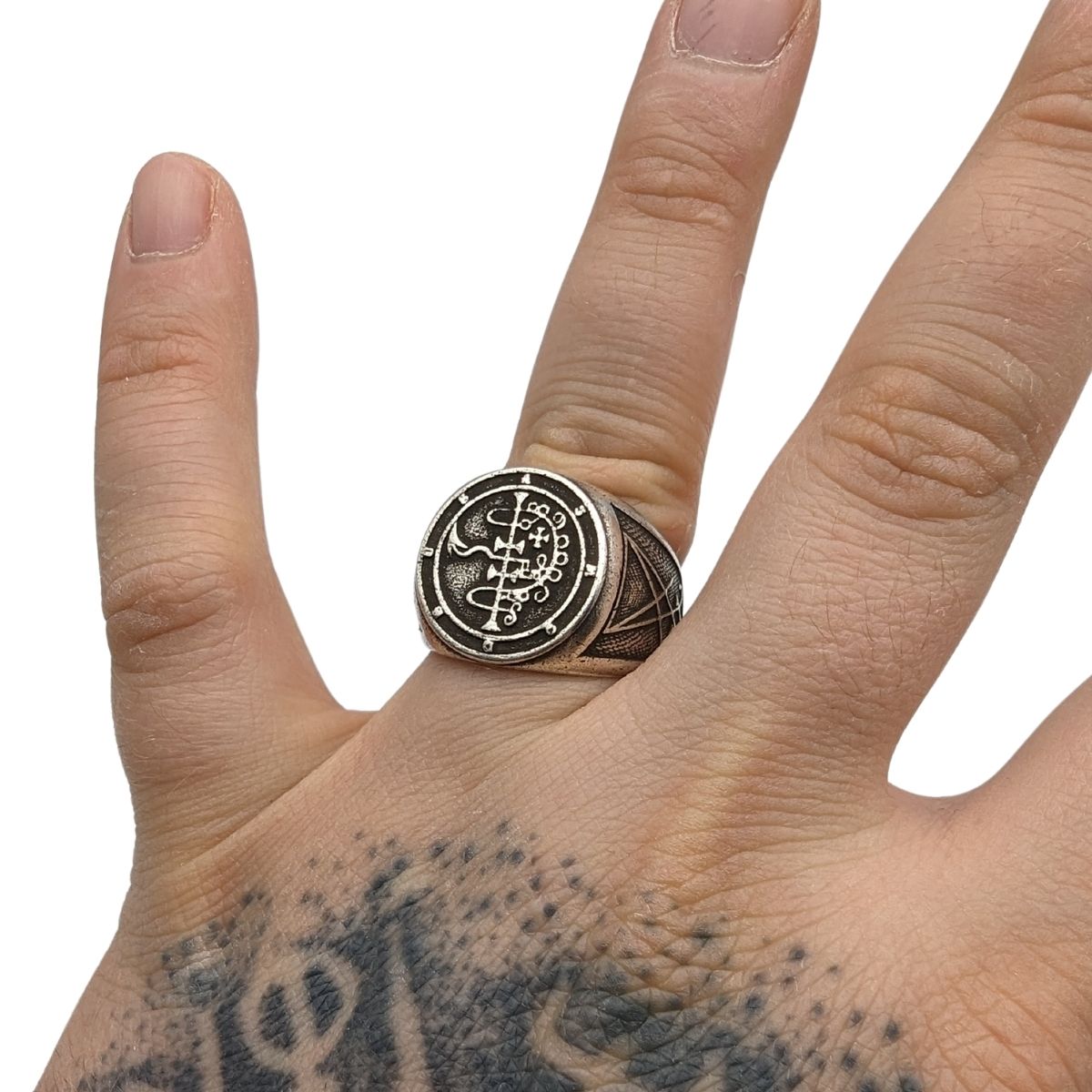 Asmodeus sigil ring from bronze