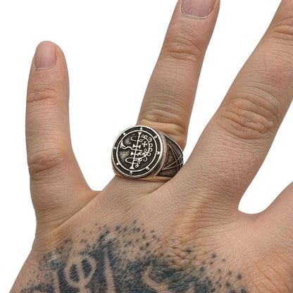 Asmodeus sigil ring from bronze