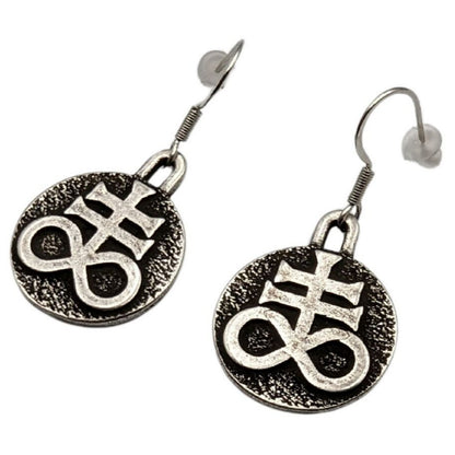 Leviathan's Cros bronze earrings Silver plating