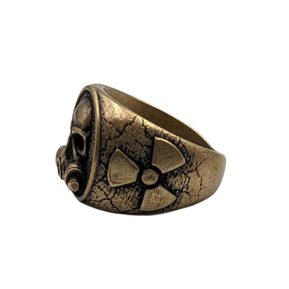 Gas Mask bronze ring   