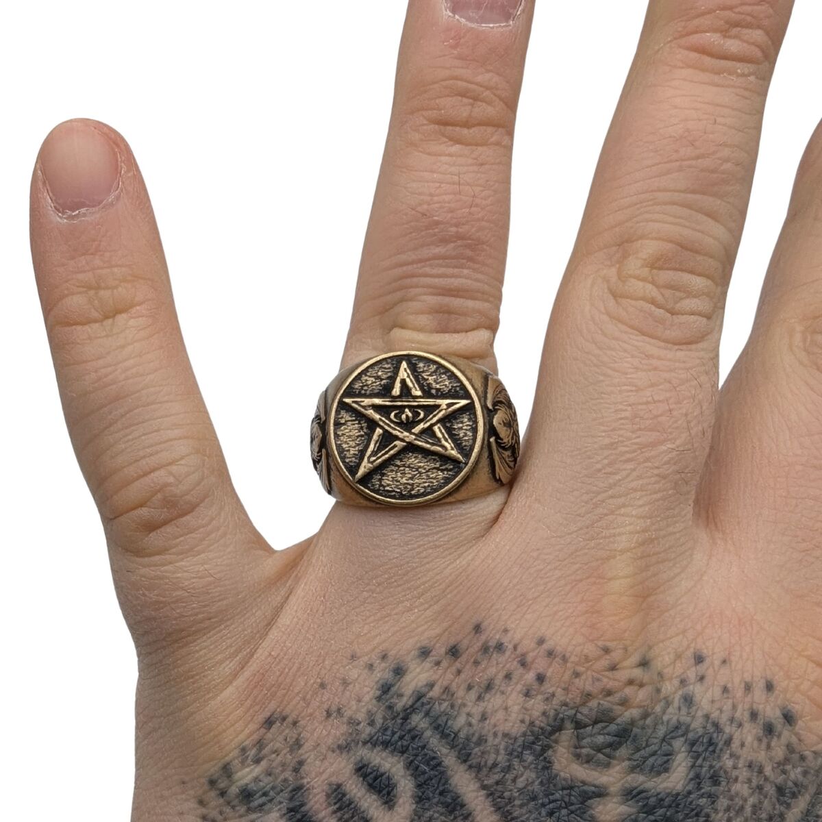 Elder sign symbol ring