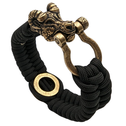Thor Mjolnir Paracord Bracelet with Goat Clasp