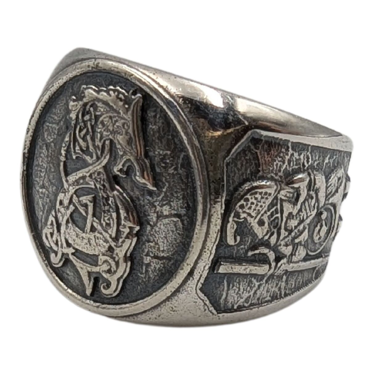 Fenrir wolf signet ring