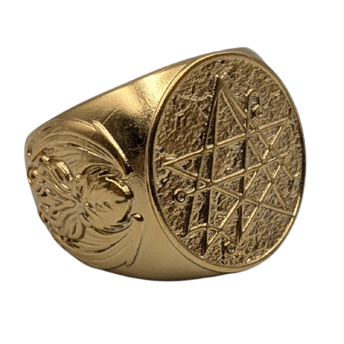 Necronomicon Occult Ring 6 US Gold plating