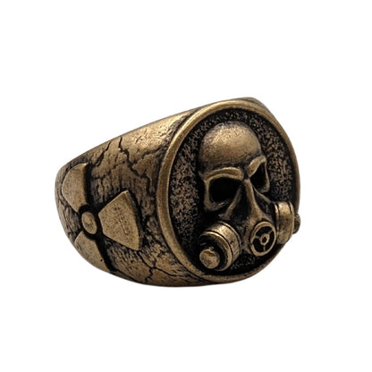 Gas Mask bronze ring   