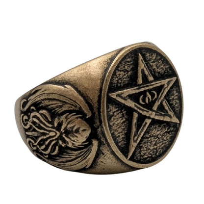 Elder sign symbol ring