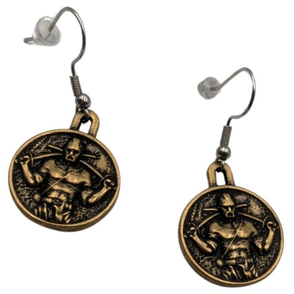 Ukrainian Cossack bronze earrings