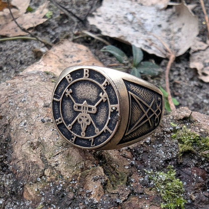 Beelzebub sigil ring from bronze