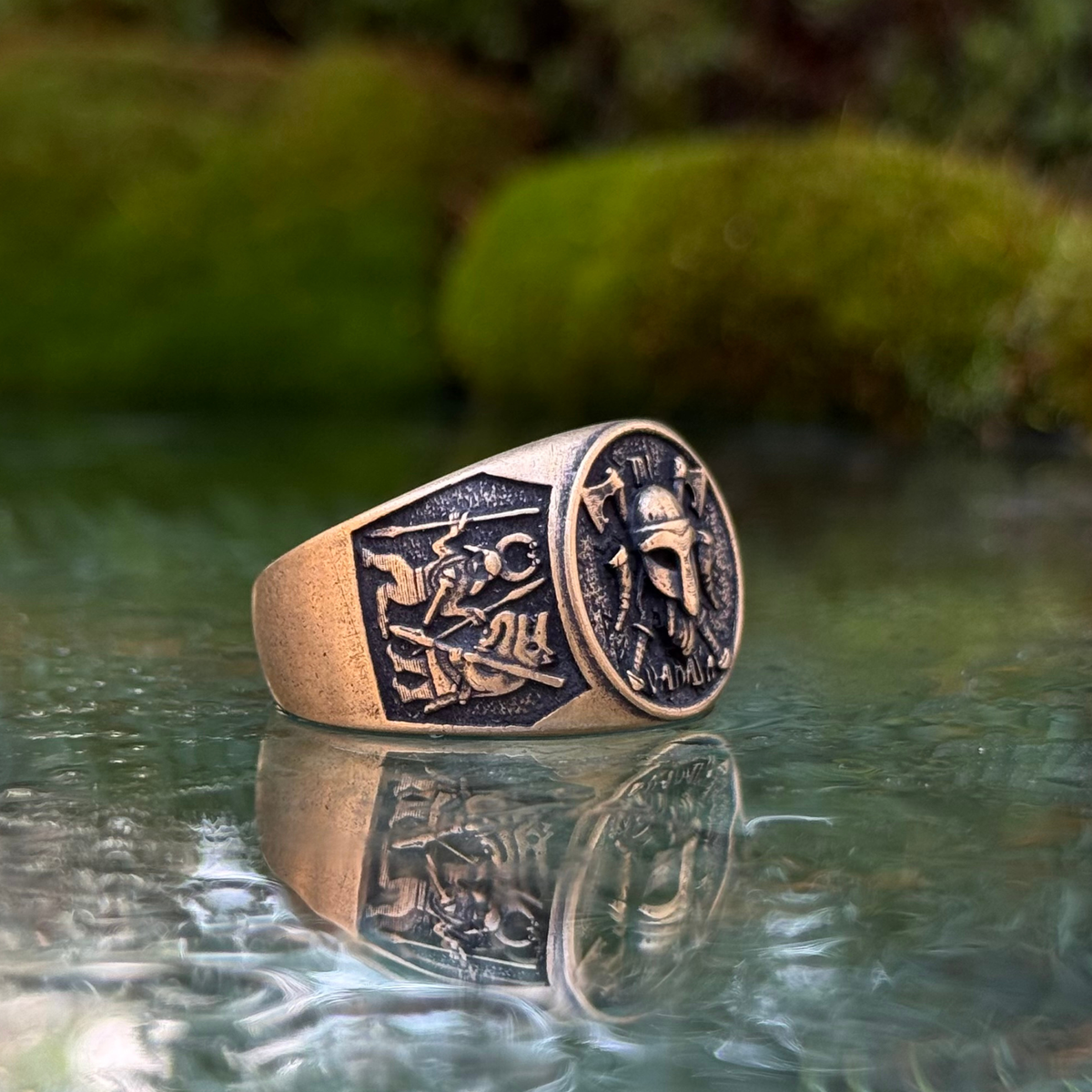 Viking warrior signet ring