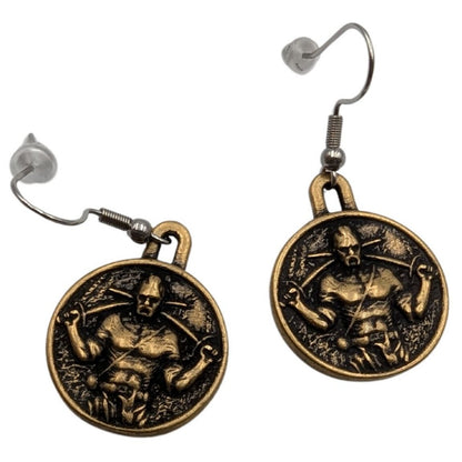 Ukrainian Cossack bronze earrings Bronze