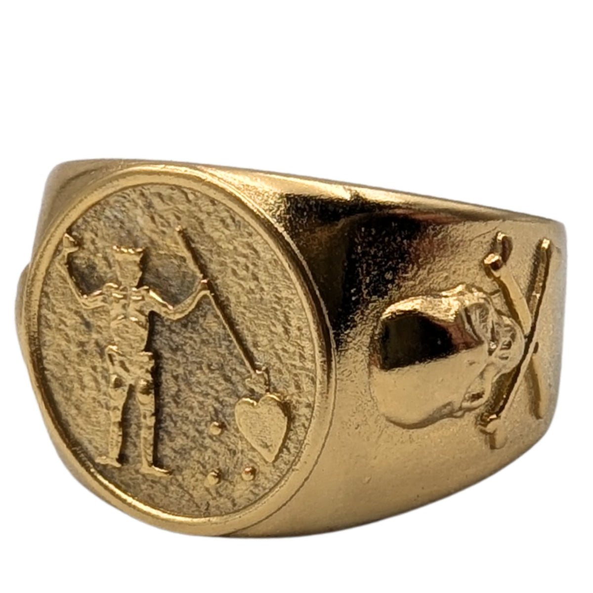 Blackbeard signet ring 6 US Gold plating