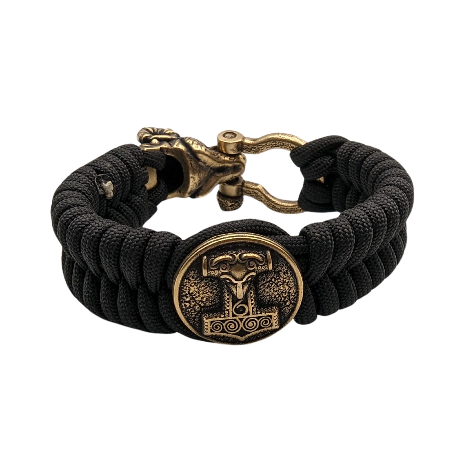 Thor Mjolnir Paracord Bracelet with Goat Clasp